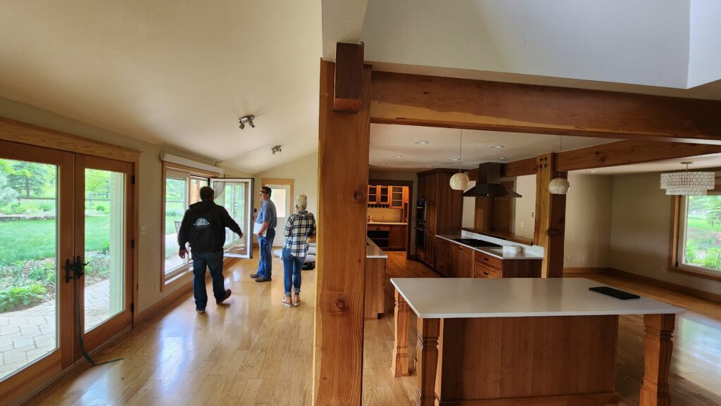 Pre-construction phase of a home remodel project.