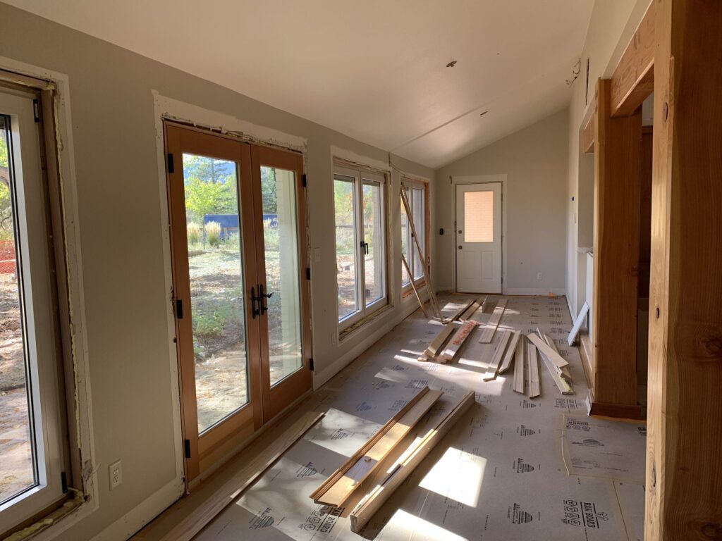 Pre-construction phase of a home remodel project.